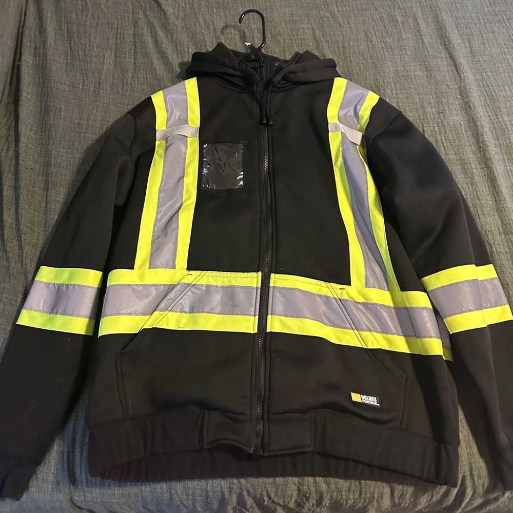 XL high vis sweatshirt with removable hood